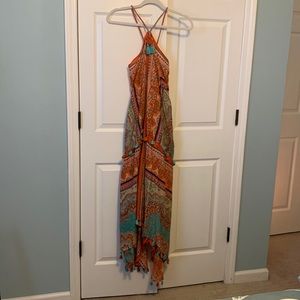 Boho Tassel Multicolor Halter Dress